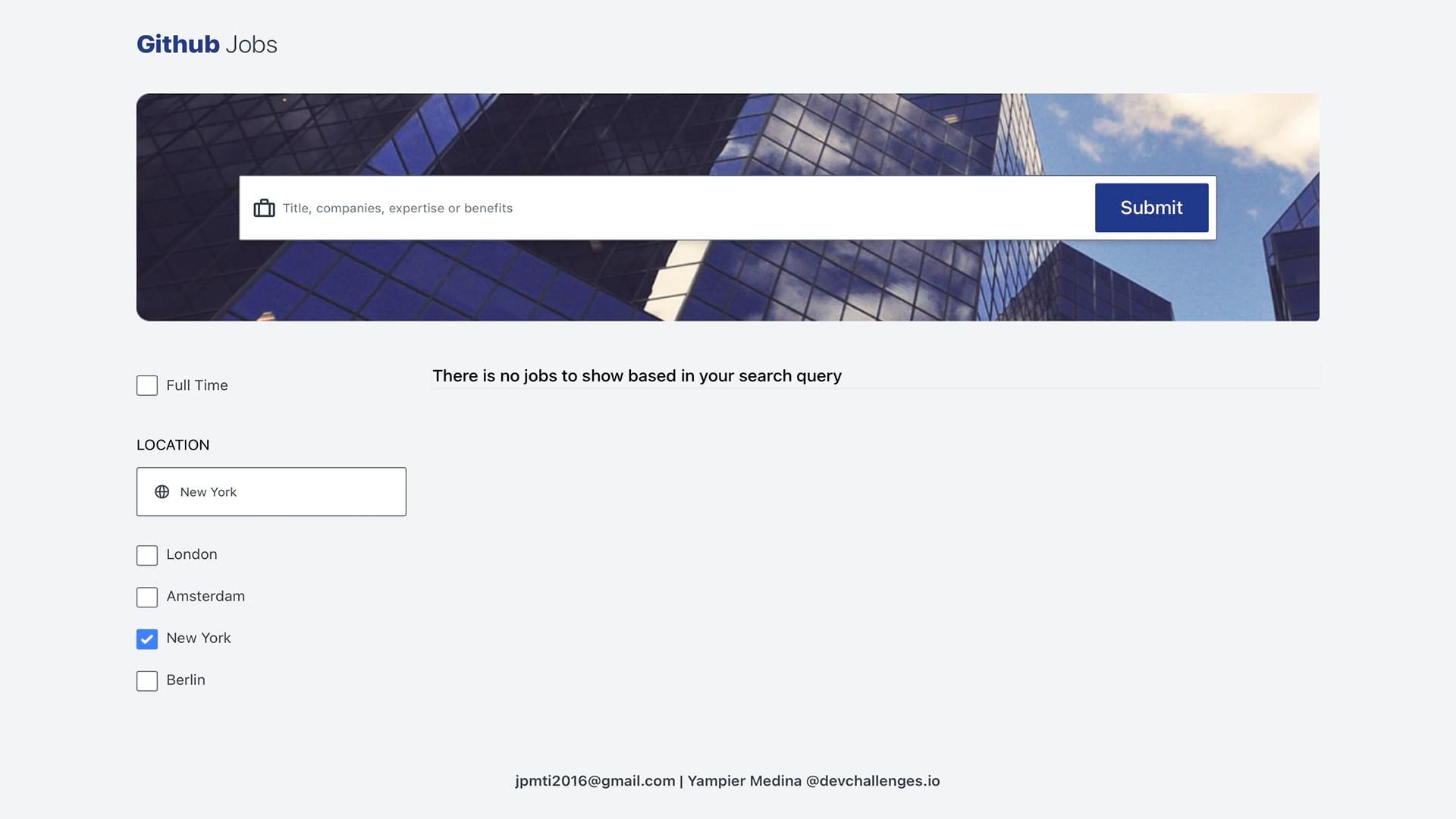 Uso de la API Jobs de Github